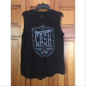 Black Sleeveless Graphic T-Shirt